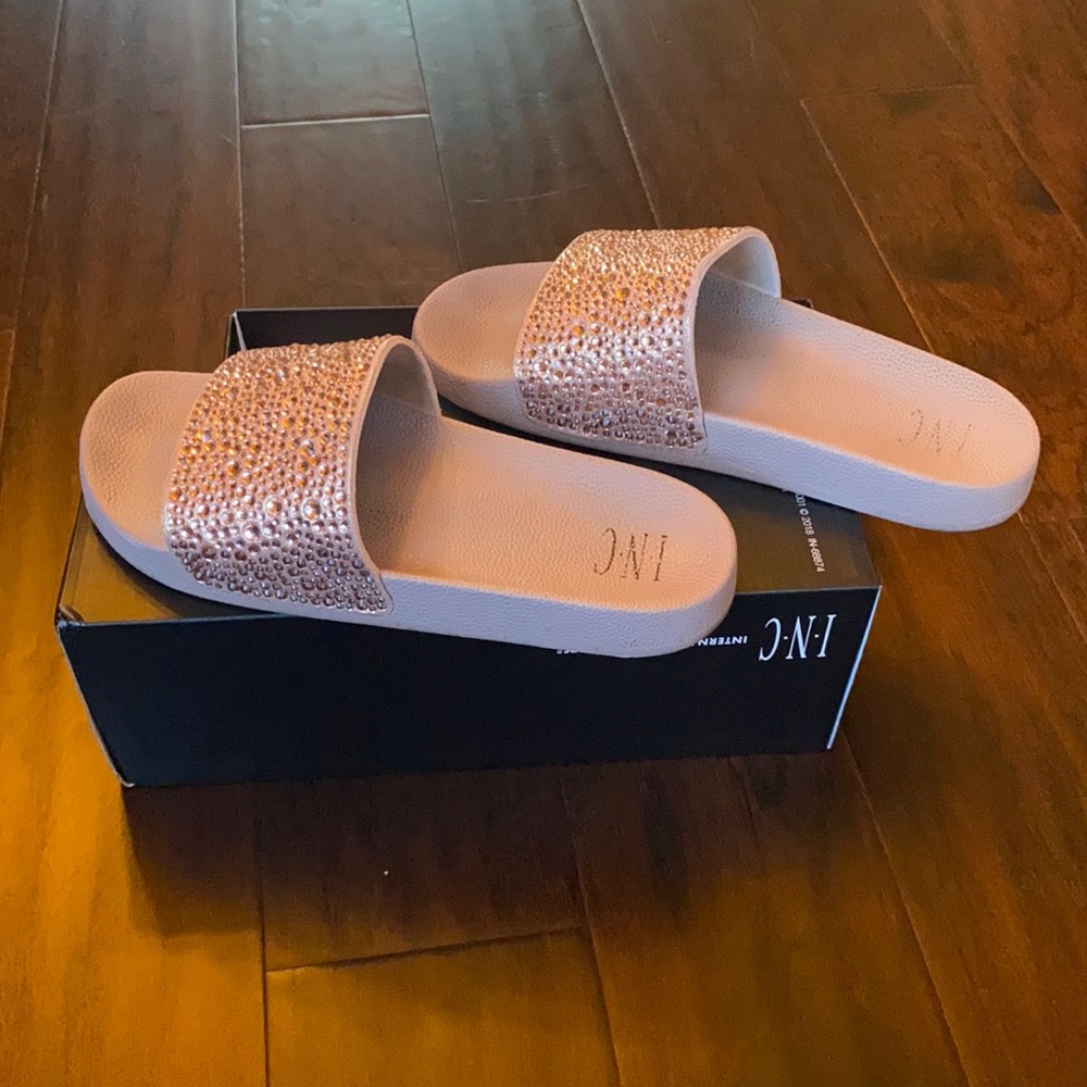 Rose gold INC slides